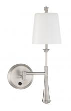 Craftmade 57461SA-BNK - Palmer 1 Light Swing Arm Wall Sconce in Brushed Polished Nickel
