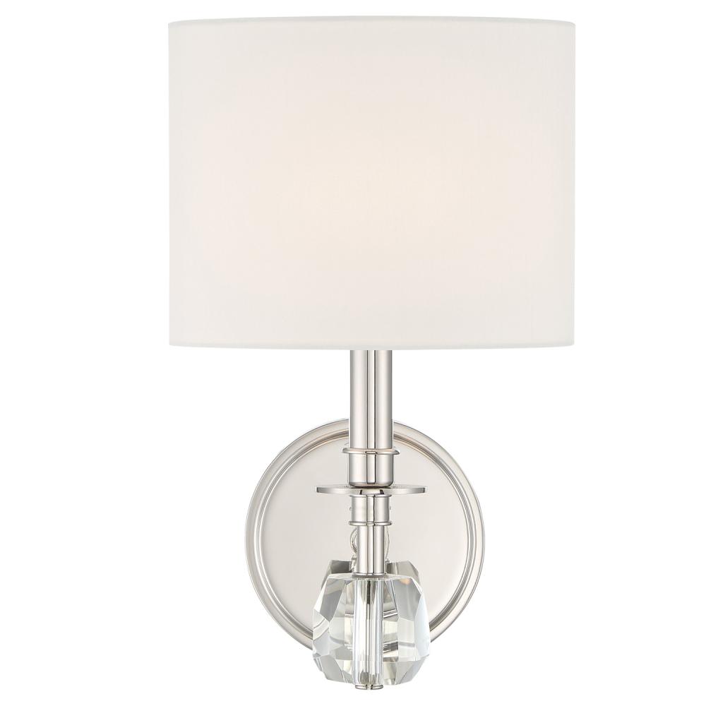 Chimes 1 Light Polished Nickel Sconce