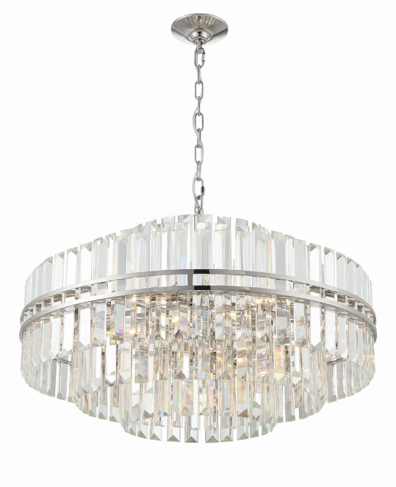 Hayes 16 Light Polished Nickel Chandelier