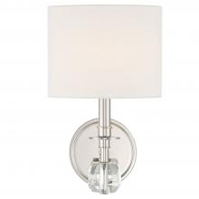 Crystorama CHI-211-PN - Chimes 1 Light Polished Nickel Sconce