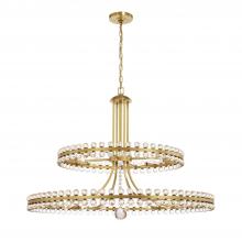 Crystorama CLO-8890-AG - Clover 24 Light Aged Brass Two-tier Chandelier