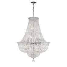 Crystorama ROS-A1015-CH-CL-MWP - Roslyn 15 Light Polished Chrome Chandelier