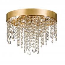 Crystorama WIN-613-GA-CL-MWP - Winham 4 Light Antique Gold Crystal Flush Mount