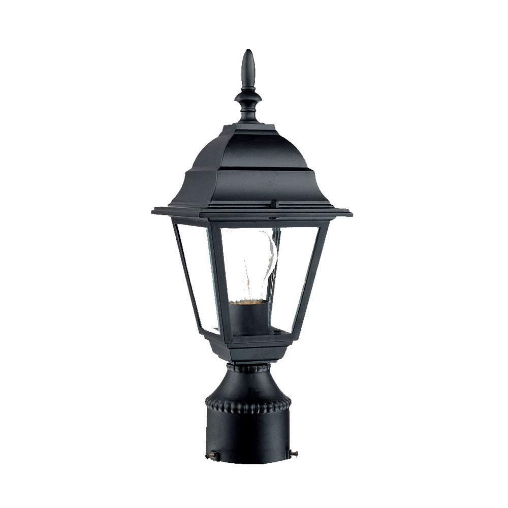 Builder&#39;s Choice Collection 1-Light Post-Mount Outdoor Matte Black Fixture