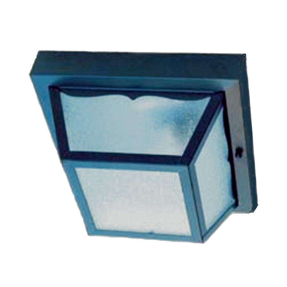 Builder&#39;s Choice Collection Ceiling-Mount 1-Light Outdoor Matte Black Light Fixture