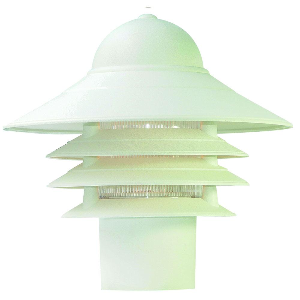 Mariner Collection Post-Mount 1-Light Outdoor Textured White Light Fixture