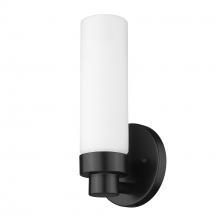 Acclaim Lighting IN41385BK - Valmont 1-Light Matte Black Sconce With Etched Glass