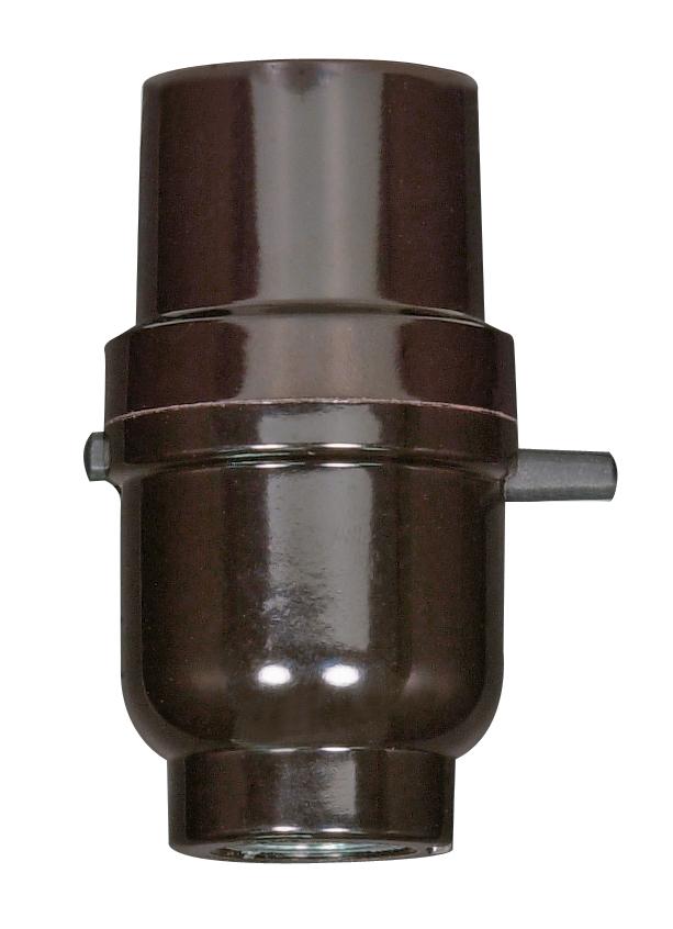 Push Thru Socket; Phenolic; Smooth; 1/8 IP Cap With Metal Bushing; Less Set Screw; 2-7/8&#34;