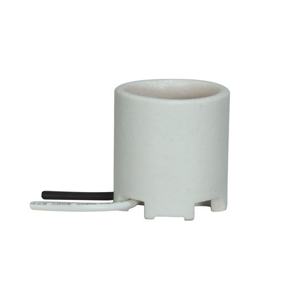 Keyless Porcelain Socket; Unglazed With Wireway; 8-1/2&#34; AWM B/W 105C; 1 Bushing Mount; Bronze