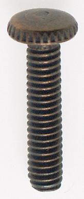 Steel Knurled Head Thumb Screws; 8/32; 3/4&#34; Length; Antique Brass Plated Finish