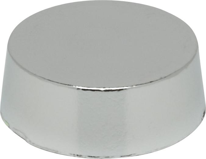 1&#34; Plain Knob; 1/8 IP; 3/8&#34; Height; Polished Chrome Finish