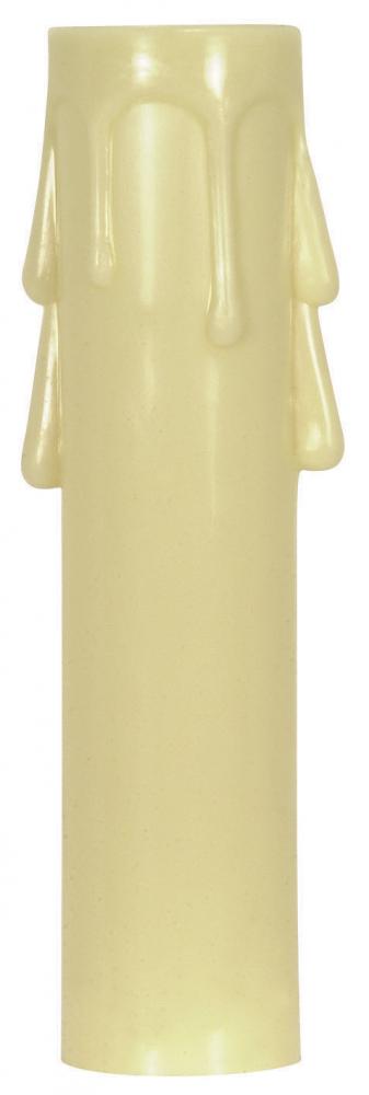 Plastic Drip Candle Cover; Ivory Plastic Drip; 13/16&#34; Inside Diameter; 7/8&#34; Outside