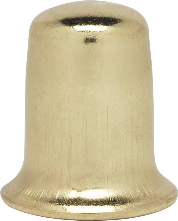 Steel Finial; 1/4-27; 1&#34;; Brass Plated