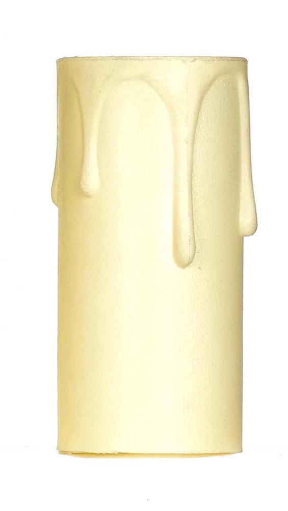 Plastic Drip Candle Cover; Ivory Plastic Drip; 13/16&#34; Inside Diameter; 7/8&#34; Outside