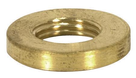 Brass Round Plain Locknut; 1/8 IP; 3/4&#34; Diameter; 1/8&#34; Thick; Unfinished