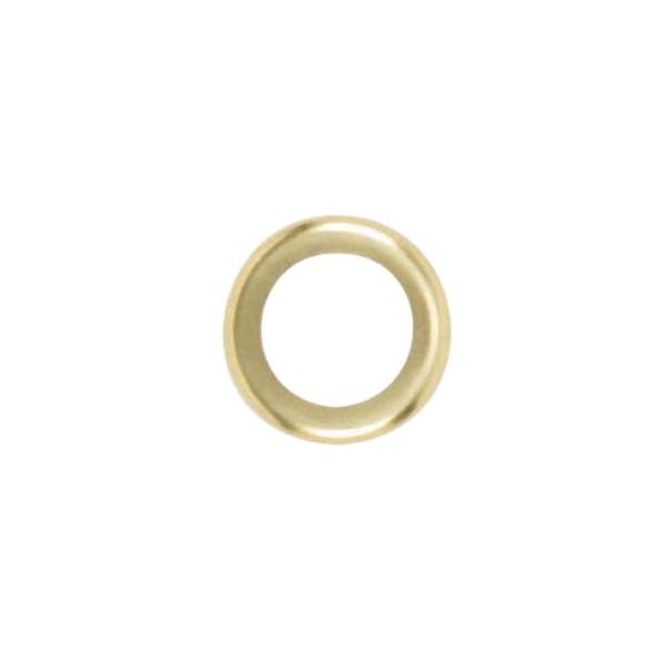 Steel Check Ring; Curled Edge; 1/4 IP Slip; Brass Plated Finish; 2&#34; Diameter