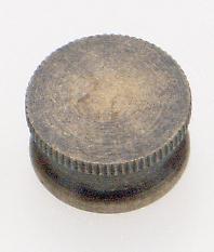 Brass Lock-Up Cap; 1/8 IP; 9/16&#34; Diameter; 1/4&#34; Height; Antique Brass Finish