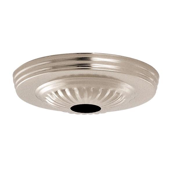 Ribbed Canopy; Canopy Only; Chrome Finish; 5&#34; Diameter; 1-1/16&#34; Center Hole