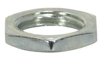 Steel Locknut; 1/4 IP; 11/16&#34; Hexagon; 1/8&#34; Thick; Zinc Plated Finish