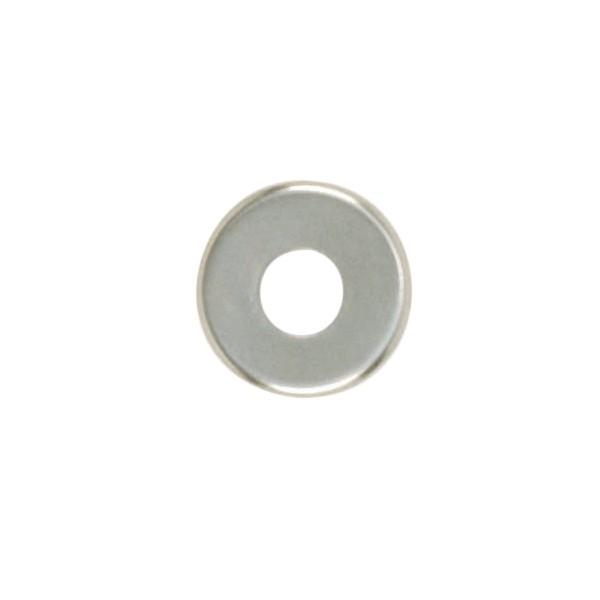 Steel Check Ring; Curled Edge; 1/8 IP Slip; Nickel Plated Finish; 1-1/8&#34; Diameter