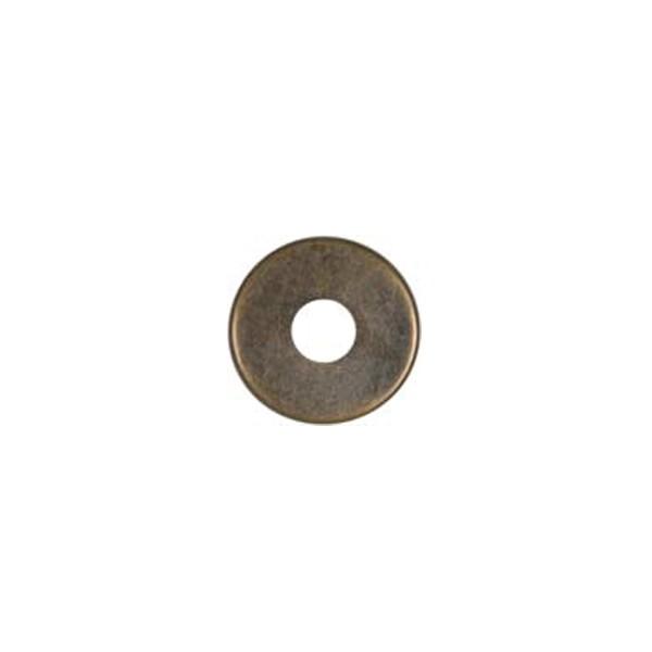 Steel Check Ring; Curled Edge; 1/8 IP Slip; Antique Brass Finish; 1-1/2&#34; Diameter