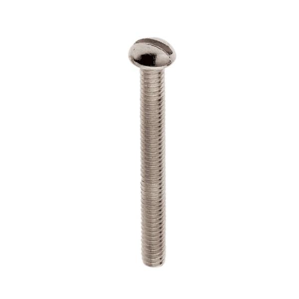 Steel Round Head Slotted Machine Screws; 8/32; 1-1/2&#34; Length; Nickel Plated Finish