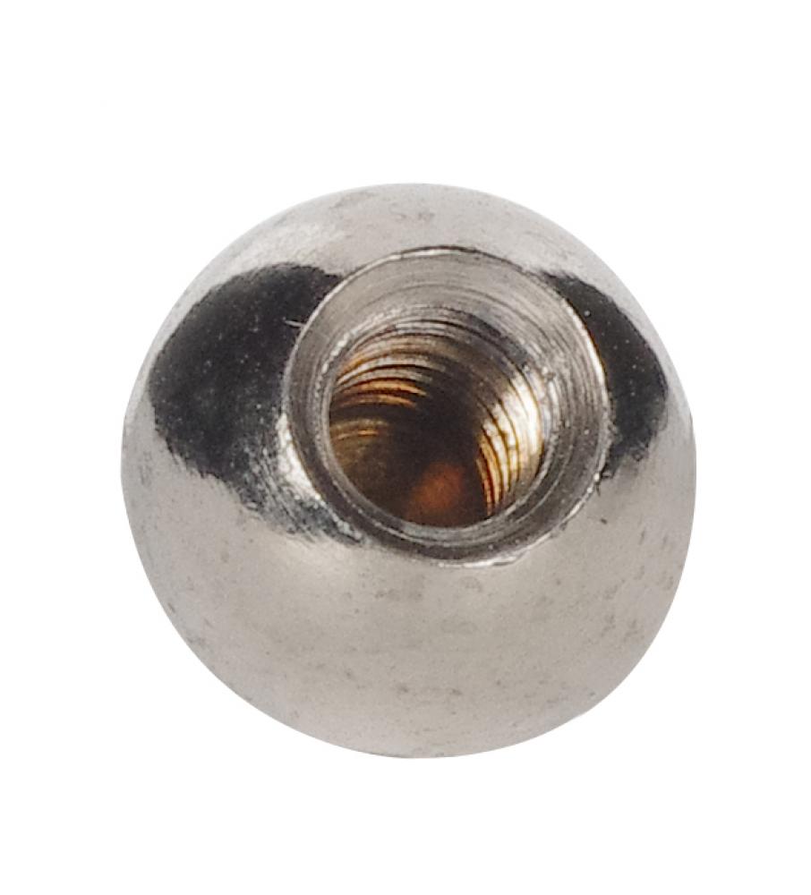 Brass Ball; 3/8&#34; Diameter; 8/32 Tap; Nickel Finish