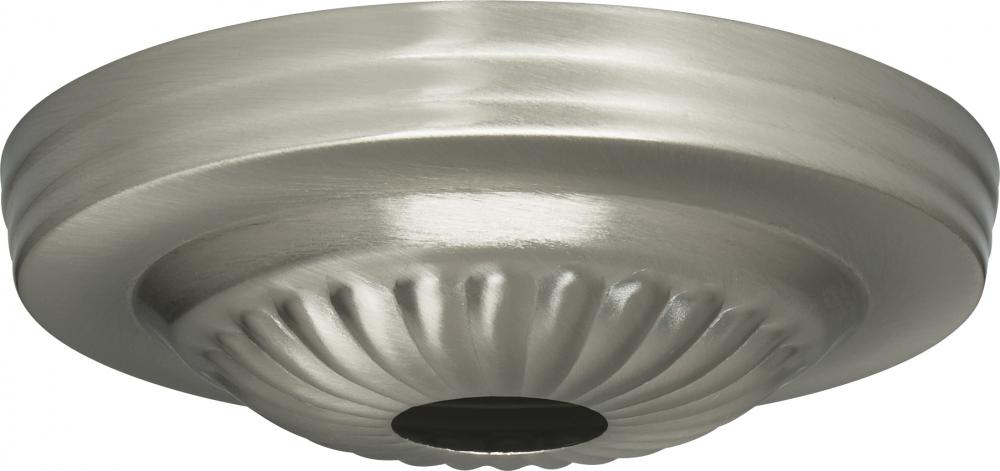 Ribbed Canopy; Canopy Only; Brushed Nickel Finish; 5&#34; Diameter; 1-1/16&#34; Center Hole