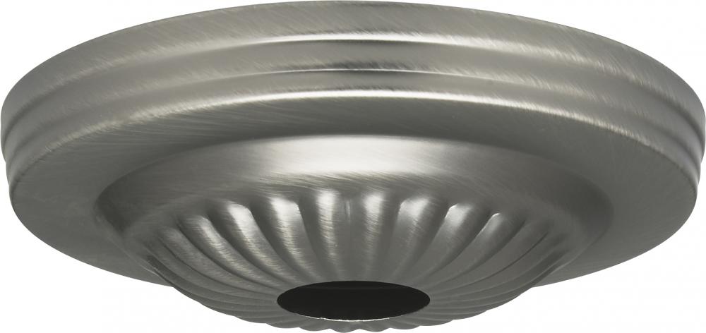 Ribbed Canopy; Canopy Only; Brushed Pewter Finish; 5&#34; Diameter; 1-1/16&#34; Center Hole