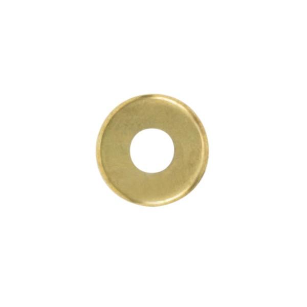 Steel Check Ring; Curled Edge; 1/8 IP Slip; Brass Plated Finish; 1-3/8&#34; Diameter