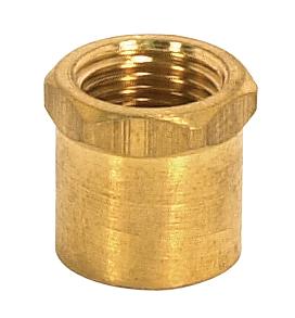 Brass Coupling; Unfinished; 1/2&#34; Long; Hexagon Head Coupling; 1/8 IP