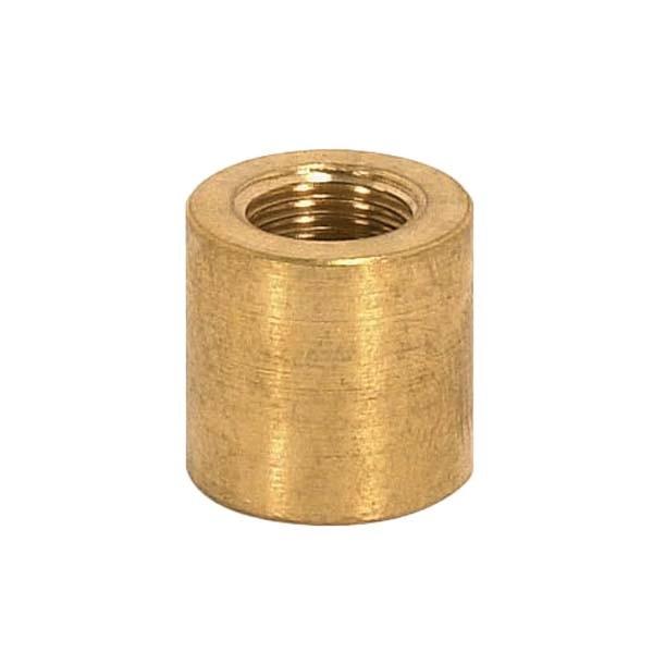 Brass Coupling; Unfinished; 5/8&#34; Long; 5/8&#34; Diameter; 1/4 IP