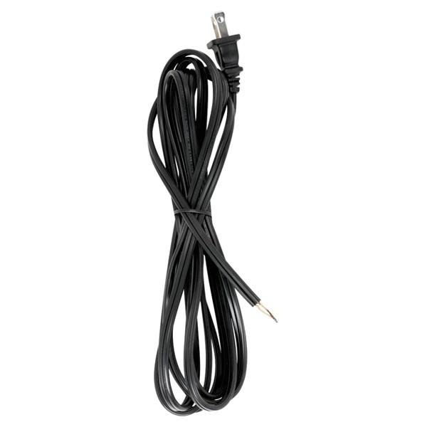 10 Foot 18/2 SPT-2 105C Cord Set; Black Finish; 36&#34; Hank; 150 Carton; Molded Polarized Plug;