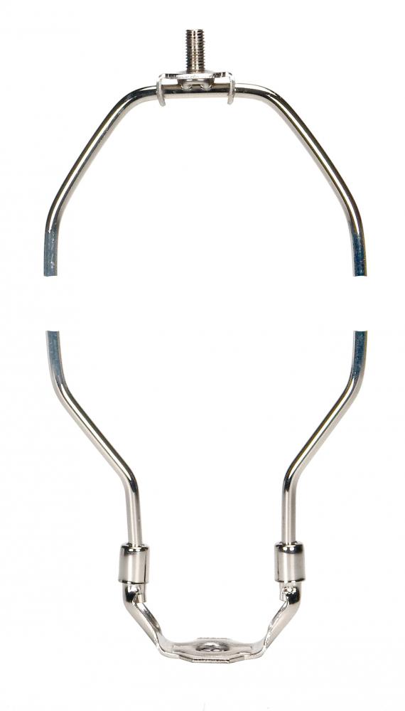 Light Duty Harp; Polished Nickel Finish; 7-3/4&#34; Height; 1/8 IP Saddle; 1/4-27 Thread; 125 Carton