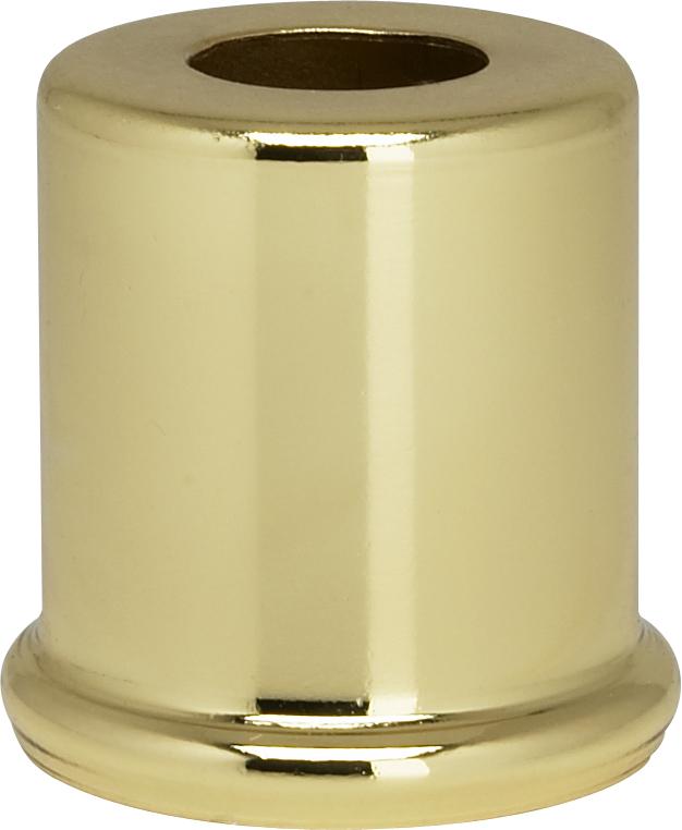 Steel Spacer; 7/16&#34; Hole; 1&#34; Height; 7/8&#34; Diameter; 1&#34; Base Diameter; Brass Plated