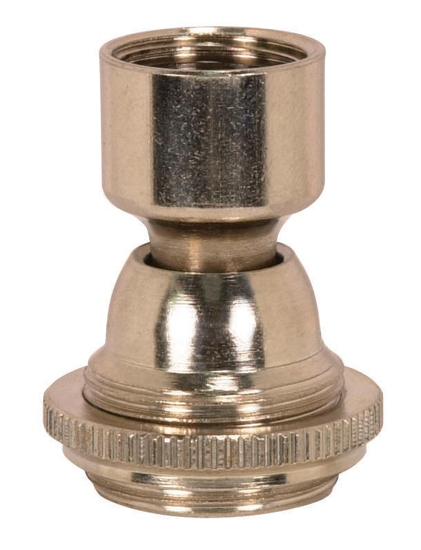 Solid Brass Large Hang Straight Swivel; 1/4 F Top And Bottom; 1-1/16&#34; Ring Nut To Seat;