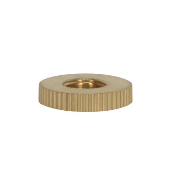 Knurl Solid Brass Check Ring; 1/8 IP Tapped; 3/4&#34; Diameter