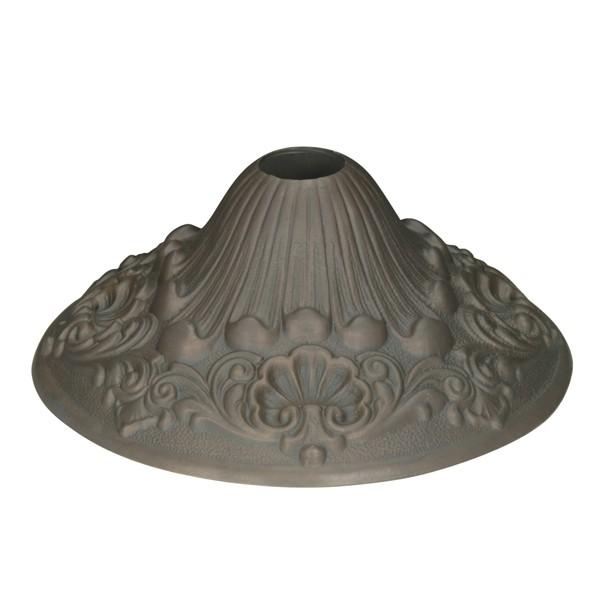 Cast Brass Canopy; Bronze Finish; 6-1/2&#34; Diameter; 1-1/16&#34; Center Hole; 2-1/2&#34; Height