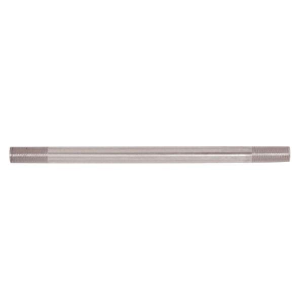 Steel Pipe; 1/8 IP; Nickel Plated Finish; 4&#34; Length; 3/4&#34; x 3/4&#34; Threaded On Both Ends