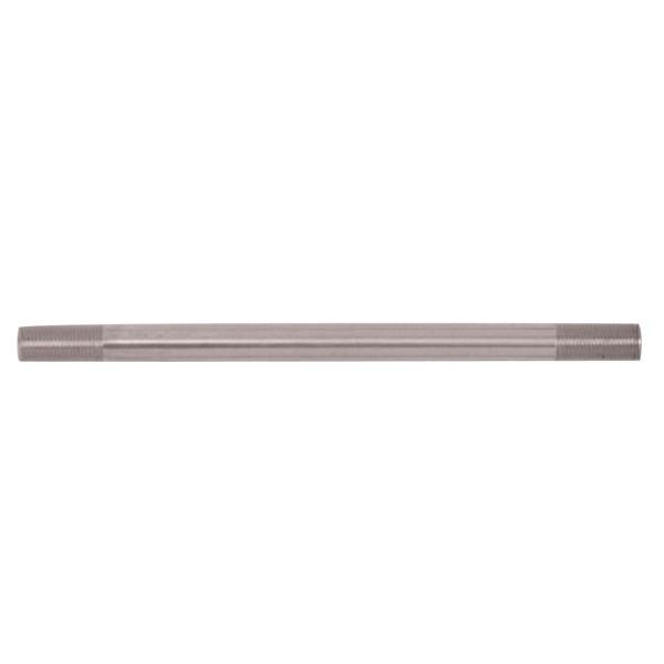 Steel Pipe; 1/8 IP; Raw Steel Finish; 10&#34; Length; 3/4&#34; x 3/4&#34; Threaded On Both Ends