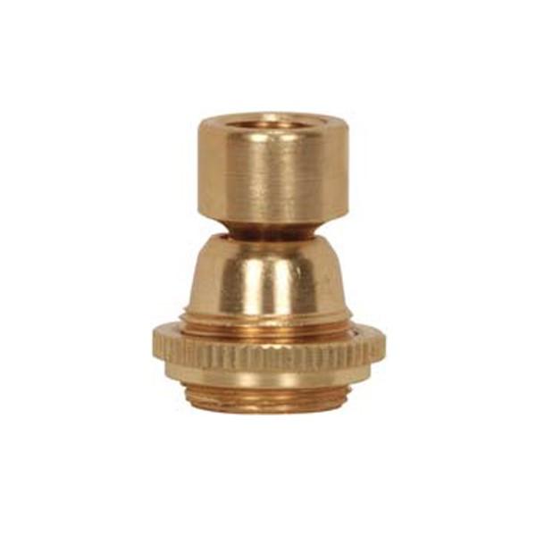 Solid Brass Large Hang Straight Swivel; 1/4 F Top, 1/8 F Bottom; 1-1/16&#34; Ring Nut To Seat;