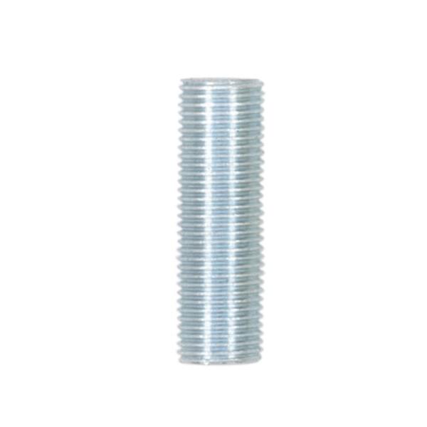 1/8 IP Steel Nipple; Zinc Plated; 1-1/8&#34; Length; 3/8&#34; Wide