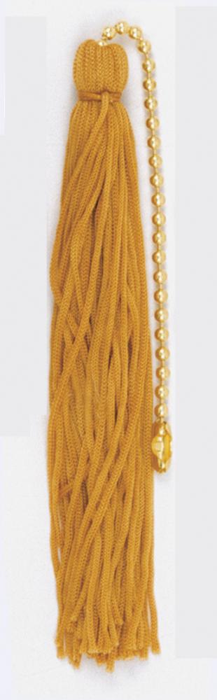 Tassel; Gold; 5&#34; Length; With Beaded Chain