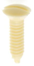 Plastic Switchplate Screw; 6/32; Ivory Plastic; 1/2&#34; Length