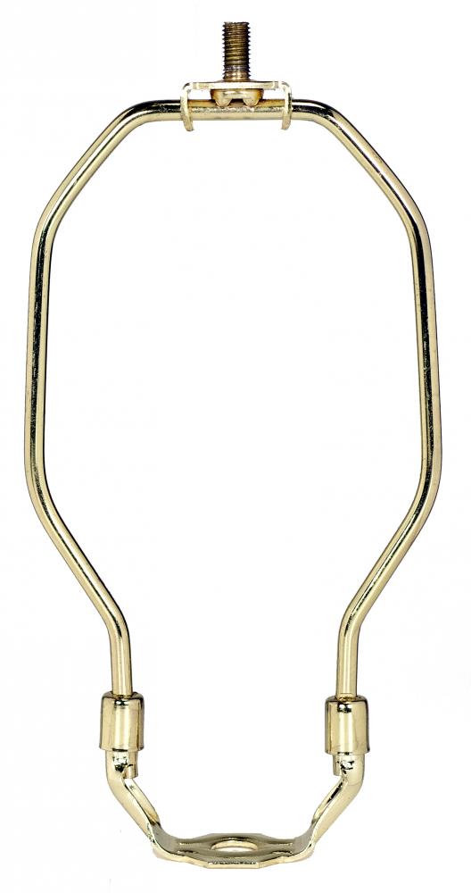 Light Duty Harp; Polished Brass Finish; 6-1/2&#34; Height; 1/8 IP Saddle; 1/4-27 Thread; 125 Carton