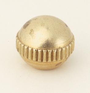 Brass Ball; Knurled; 8/32; 3/8&#34; Diameter; Burnished And Lacquered