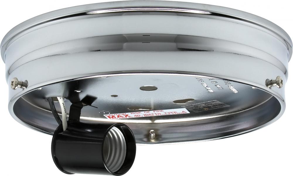 6&#34; 1-Light Ceiling Pan; Chrome Finish; Includes Hardware; 60W Max