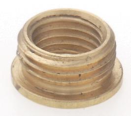 Brass Reducing Bushing; Unfinished; 3/8 M x 1/8 F; With Shoulder