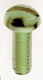 Steel Round Head Slotted Machine Screw; 8/32; 3/8&#34; Length; Green Ground (Combo Head)