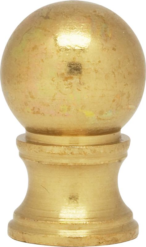 Brass Ball Finial; 1-1/4&#34; Height; 3/4&#34; Diameter; 1/8 IP; Burnished And Lacquered